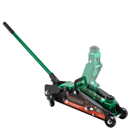 Домкрат подкатной гидравлический 2,5т с фиксацией (h min 140мм, h max 387мм)в кейсе с резиновой накладкой