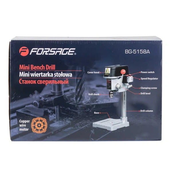 Станок сверлильный настольный(220V,340W,0-16000 об/мин,1-100мм, шпиндель 25мм)