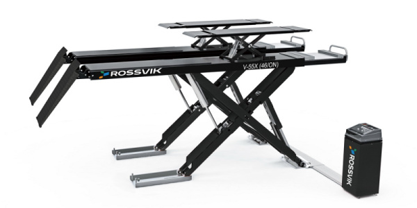 Автоподъемник ножничный напольный для р/с ROSSVIK PRO V-55X (46/ON) (г/п 5.5 т, 380 В, RAL7040, серый)