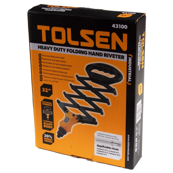 Заклепочник 3,2-6,4 мм "гармошка" TOLSEN TT43100