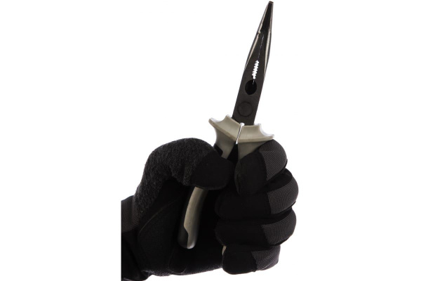 Длинногубцы изогнутые 45° с двухкомпонентными рукоятками 200 мм Thorvik BNP0200