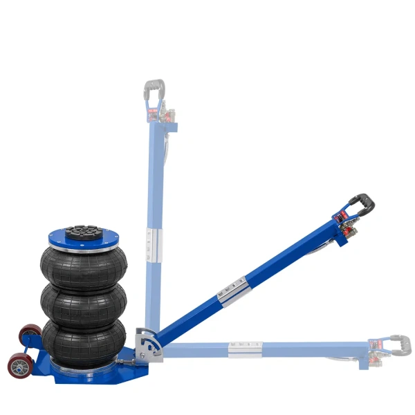 Домкрат подкатной пневматический 3т (4-8bar, h min 135мм, h max 400мм, 3 подушки, Ø250мм)