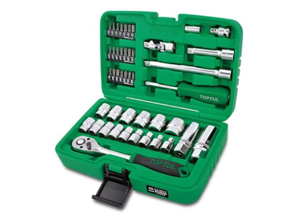 Набор головок и бит 45предм. 3/8" 12гр. TOPTUL