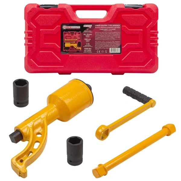 Гайковерт ручной с редуктором (Головки-32мм и 33мм, длина-330мм, передаточное число 1:78, 7500 Н/м)