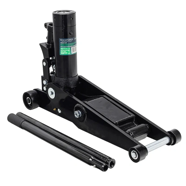 Домкрат подкатной гидравлический ножничный с двумя уровнями подхвата, 4/5т (уровень подхвата 70/415мм, h max 435/735мм)