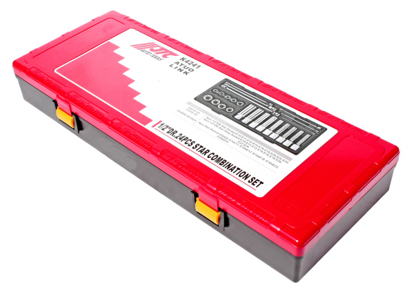 Набор инструментов TORX JTC K4241 (ключи E6-E24, головки E10-E24, 24 предмета в кейсе)