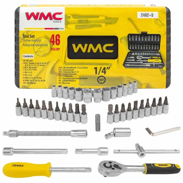 Набор инструментов 46пр. 1/4''(6гр.) (4-14мм)