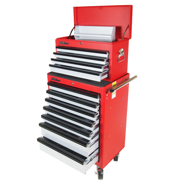 Тележка инструментальная JTC 3931 с ящиком JTC 3011 (7 секций)