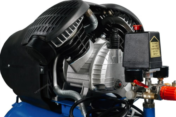 NORDBERG Компрессор NCE50/410V поршневой V-образный 220В, ресивер 50л, 410л/мин ECO