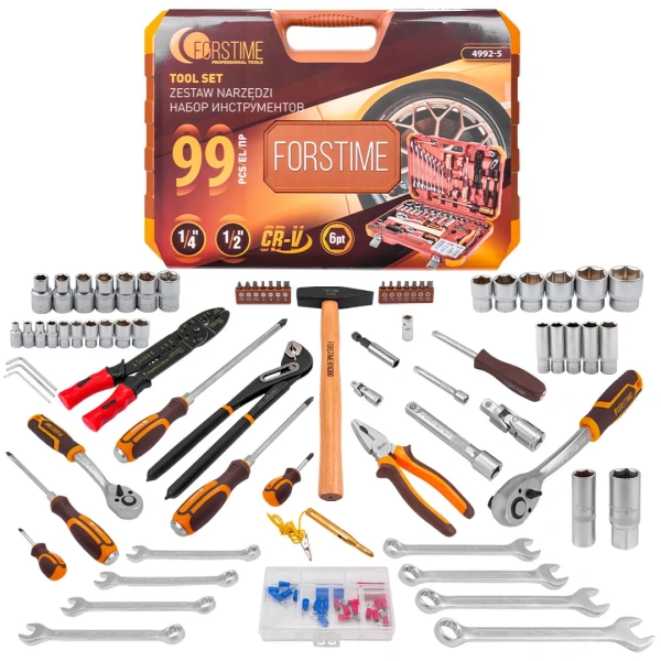 Набор инструментов 99пр. 1/4'', 1/2''