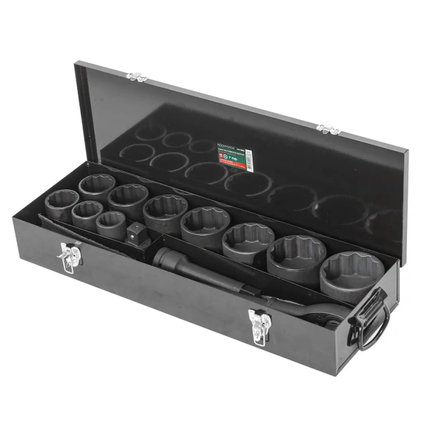 Набор инструментов ударных,15пр. 1''12гр.(36,41,46,50,55,60,65,70,75,80мм),в метал. кейсе