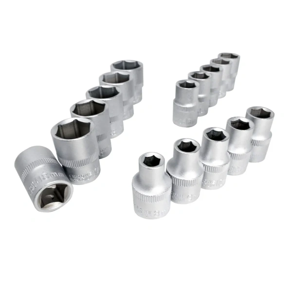 Набор головок с трещоткой в пласт. держателе 18пр. 1/2'' (8-24мм, 6-гран.)